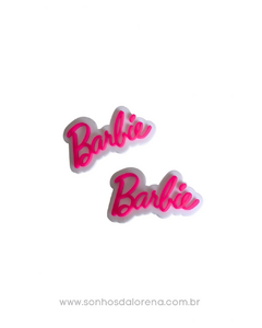 NOME BARBIE ROSA NEON COM BRANCO CURVADA 7CM (1 UNIDADE) - comprar online