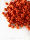 KIT COM 10 POMPONS DE MALHA DE 1,5CM LARANJA