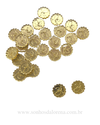 ETIQUETA DE ACRILICO DOURADO 10MM TAG FLOR PERSONALIZADA 50 UNIDADES