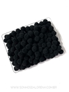 POMPOM DE FIBRA 10MM PRETO PACOTE COM 4 GRAMAS APROX. 50 UNIDADES