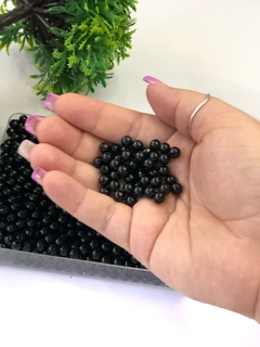 BOLAS LEITOSAS DE 6MM PRETO COM 30 GRAMAS - Sonhos da Lorena