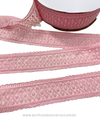 FITA RENDA ROSA BEBE DE 38MM POR METRO