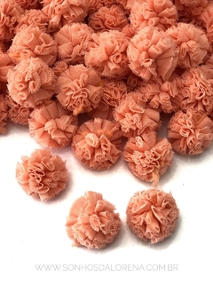 KIT COM 10 POMPONS DE MALHA DE 2,5CM SALMÃO