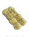 POMPONS ACHATADINHOS DE PELUCIA 4,5CM AMARELO BB 2 UNIDADES