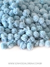 KIT COM 10 POMPONS DE MALHA DE 1,5CM AZUL BB