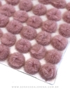 POMPONS ACHATADINHOS DE PELUCIA 4,5 ROSA ANTIGO 2 UNIDADES