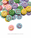 APLIQUES DE RESINA EMOJI SORRISO 2CM (2 UNIDADES)