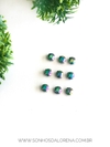 PEDRARIA ENGRAMPADA NEW REDONDA VERDE FURTA COR 8MM KIT COM 10 UNIDADES