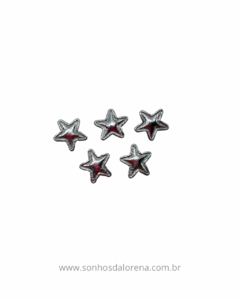 APLIQUE ESTRELA FOIL P PRATEADA 1,5CM (5 UNIDADES)