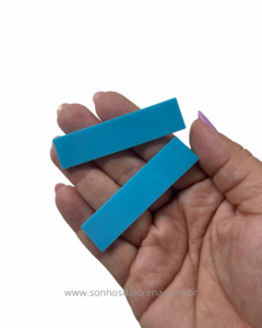 PLAQUINHA PARA AIRCLIP TAM 6CM X 1,5CM (2 UNIDADES) TURQUESA - comprar online