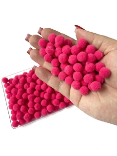 POMPOM DE FIBRA 10MM PINK PACOTE COM 4 GRAMAS APROX. 50 UNIDADES - comprar online