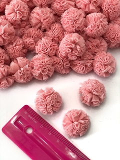 POMPOM DE MALHA 2,5CM KIT COM 10 UNIDADES GOIABA - comprar online