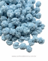 KIT COM 10 POMPONS DE MALHA DE 2,5CM AZUL BB