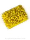 POMPONS DE FIBRA 8MM PACOTE AMARELO MARACUJÁ COM 4 GRAMAS