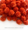 KIT COM 10 POMPONS DE MALHA DE 2,5CM LARANJA