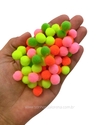 POMPOM DE FIBRA 10MM MISTO TONS NEON PACOTE COM 4 GRAMAS APROX. 50 UNIDADES