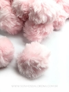 POMPOM DE PELUCIA 7CM ROSA PRINCESA GRANDÃO UNIDADE