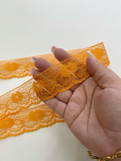 FITA RENDA RÍGIDA LARANJA DE 37MM COM 2 METROS - comprar online