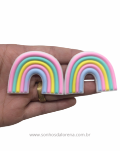 APLIQUE EMBORRACHADO ARCO IRIS CANDY 5CM (2 UNIDADES) - comprar online