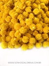 KIT COM 10 POMPONS DE MALHA DE 1,5CM AMARELO CANÁRIO