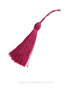 TASSEL POLIESTER PINK 14CM UNIDADE