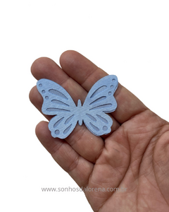 BORBOLETA VAZADA AZUL BEBE 4CM COM 02 UNIDADES - comprar online