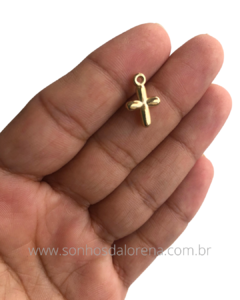 CRUZ ABS DOURADA 1,5 CM MINI COM 5 UNINADES - comprar online