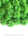 POMPOM DE MALHA 3,5CM KIT COM 05 UNIDADES VERDE GRAMA