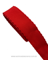 FITA TWILL POMPOM VERMELHO COM 3 METROS (38MM)