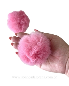 POMPOM DE PELUCIA 7CM ROSA MÉDIO GRANDÃO UNIDADE - comprar online