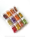 KIT CONFETES DE FIMO COM 12 FRUTINHAS SORTIDAS