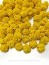 KIT COM 10 POMPONS DE MALHA DE 2,5CM AMARELO CANARIO