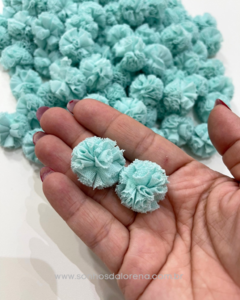 POMPOM DE MALHA 2,5CM ACQUA (10 UNIDADES) - comprar online