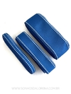 FITA PESPONTADA YAMA AZUL ROYAL COM PESPONTO BRANCO (5METROS) 352W ELETRIC BLUE - comprar online