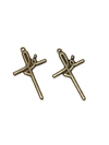 CRUCIFIXO METAL FÉ 5CM OURO ANTIGO KIT COM 02 UNIDADES CODIGO 1