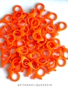 FECHO LAGOSTA 3,5CM PARA MÁSCARAS KIT 02 UNIDADES LARANJA NEON