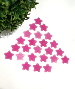 APLIQUE ESTRELA ROSA NEON DE JUJUBA PEQUENA KIT COM 02 UNIDADES - comprar online