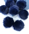 POMPOM DE PELUCIA 7CM AZUL MARINHO GRANDÃO UNIDADE