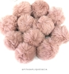 POMPOM DE PELUCIA 7CM ROSÊ GRANDÃO UNIDADE