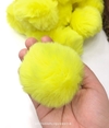 POMPOM DE PELUCIA 7CM AMARELO NEON GRANDÃO UNIDADE