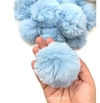 POMPOM DE PELUCIA 7CM AZUL BEBÊ GRANDÃO UNIDADE