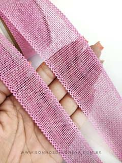 FITA DE JUTA MELAÇO COR ROSA COM 10 METROS - comprar online