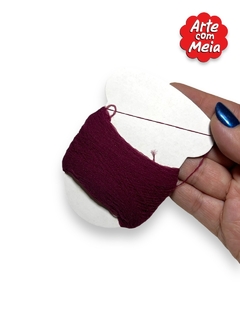 LINHA MAGICA (MARSALA) ARTE COM MEIA