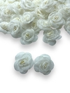 APLIQUE FLOR EM ORGANZA OFF WHITE 4CM (2 UNIDADES)