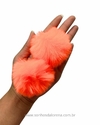 POMPOM DE PELUCIA 5 CM LARANJA NEON (COM 2 UND)