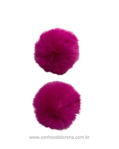 POMPOM DE PELUCIA 5 CM PINK (COM 2 UND) - comprar online