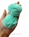 POMPOM DE PELUCIA 5 CM VERDE BB (COM 2 UND)