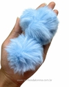 POMPOM DE PELUCIA 5 CM AZUL BB (COM 2 UND)