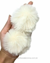 POMPOM DE PELUCIA 5 CM OFF WHITE (COM 2 UND)