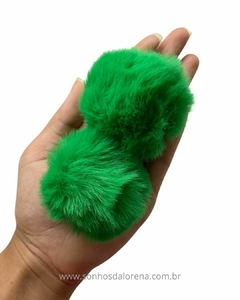 POMPOM DE PELUCIA 5 CM VERDE BANDEIRA (COM 2 UND)